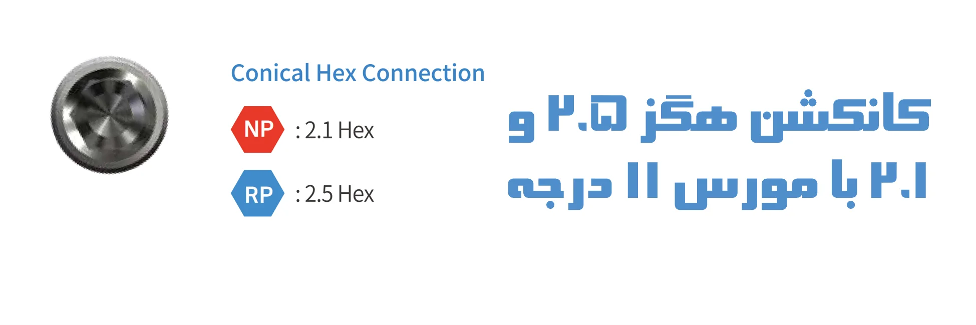 عکس کانکشن هگز 2.5 و 2.1 با مورس 11 درجه