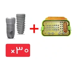 پکیج 30 واحد فیکسچر سوپرلاین و ایمپلنتیوم همراه کیت جراحی دنتیوم