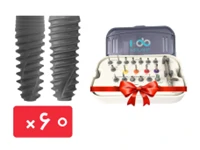 پکیج 60 واحد فیکسچر  آی دو بایوتک (I.DO) با آفر کیت جراحی کامپکت رایگان